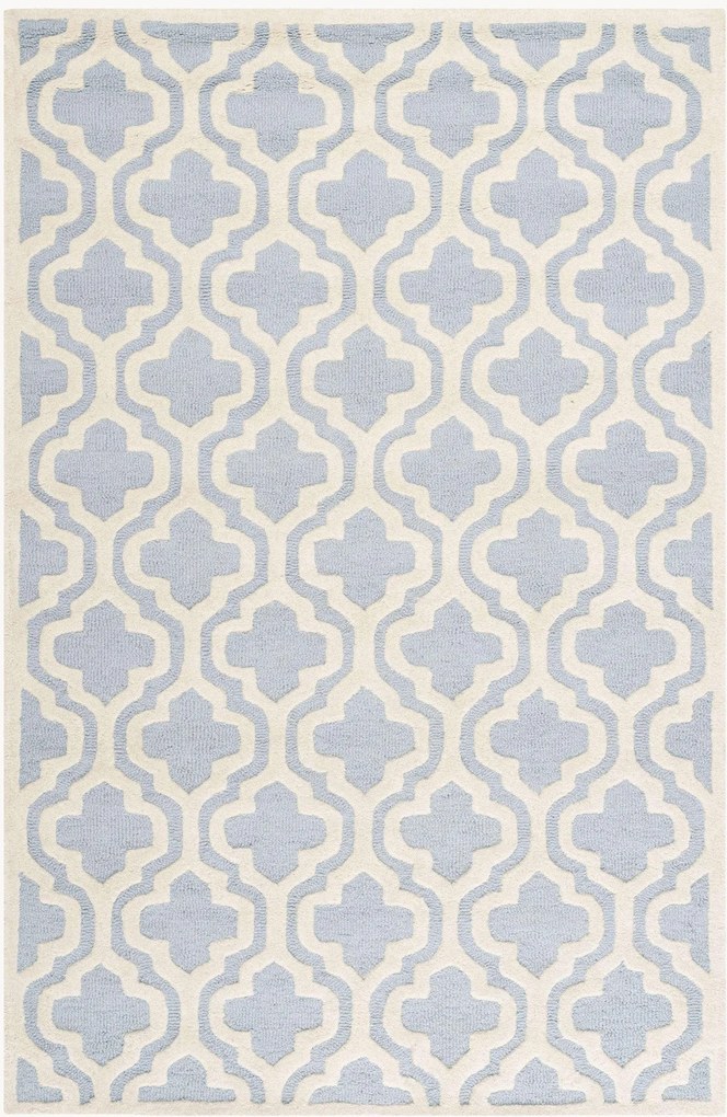 Handgetuft laagpolig wollen vloerkleed Lola