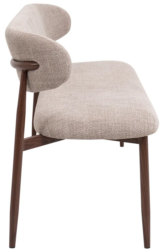 Eetkamerbank Walnoot Beige 180 Cm