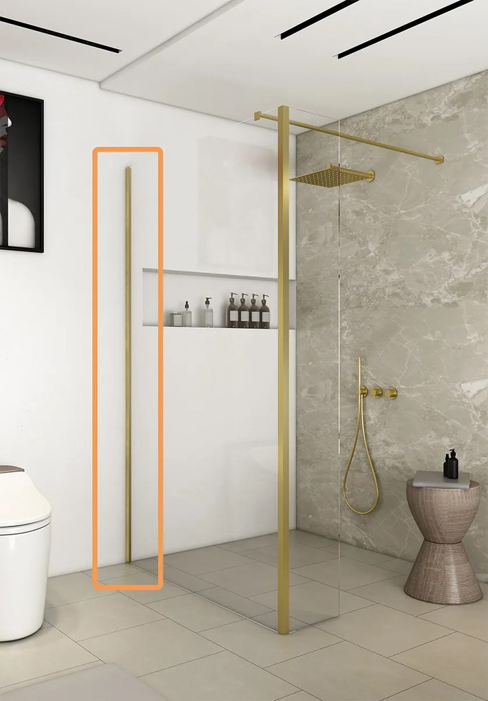 Saniclear Redro Brass muurprofiel geborsteld messing - mat goud
