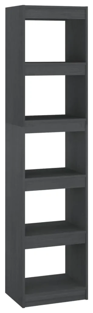 vidaXL Boekenkast/kamerscherm 40x30x167,5 cm massief grenenhout grijs