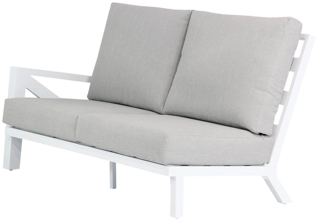 Hoek loungeset 6 personen Aluminium Wit Santika Furniture Santika Cinta