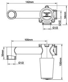 Mueller Slim inbouw wastafelkraan PVD-coating chroom