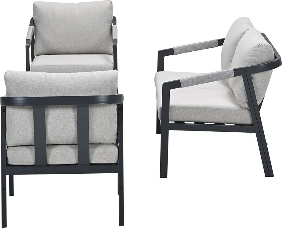Garden Impressions Milou loungeset 4-delig - donker grijs
