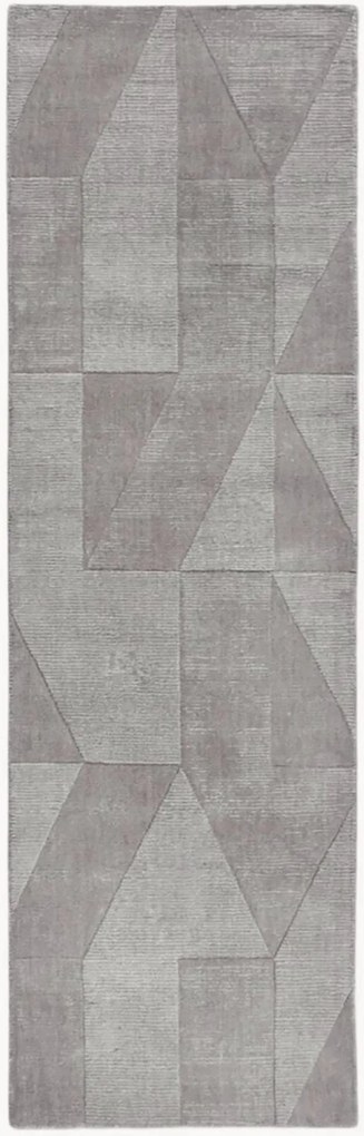 Wollen loper Ursule met hoog-laag effect