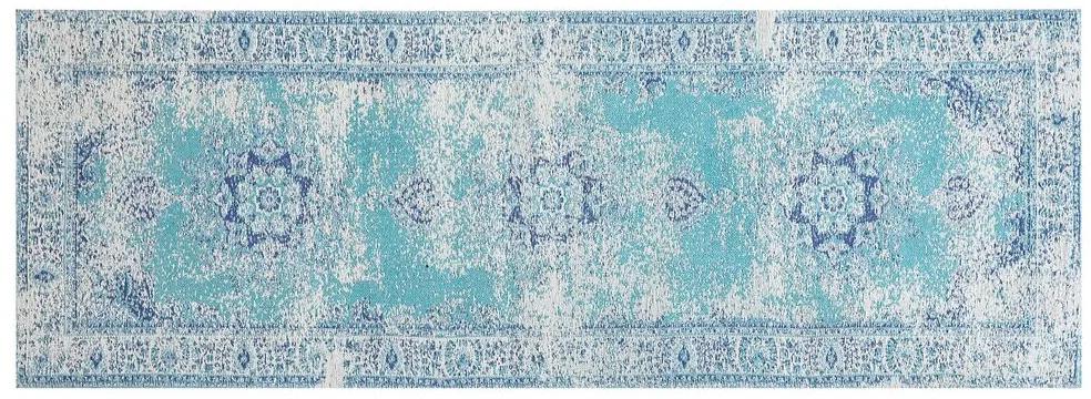 Vloerkleed blauw 60 x 180 cm ALMUS Beliani