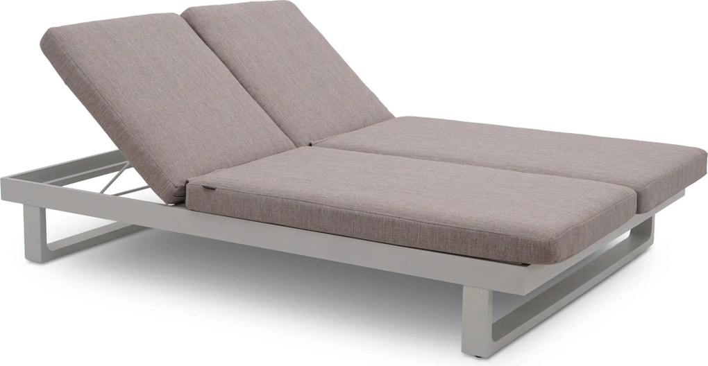 Lifestyle Garden Furniture Massimo Ligbed Met Kussen Wit/earth Aluminium Wit