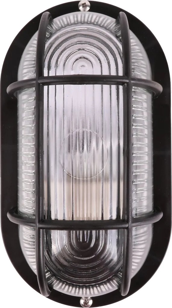 Bulleye lamp ovaal zwart