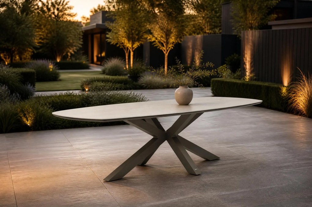 Dining Tuintafel rechthoekig 300x 120 cm Taupe Voyage