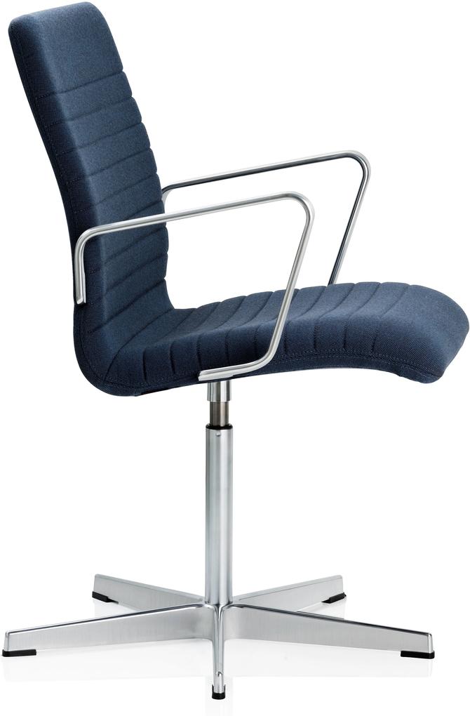 Fritz Hansen Oxford Premium Lowback stoel Bright Blue