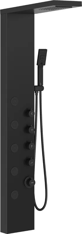 Mexen Lando douchepaneel, zwart - 7611-04-70