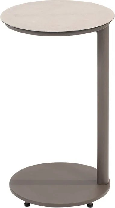 4 Seasons Vic bijzettafel Ø30xH50 cm terre - ceramic print