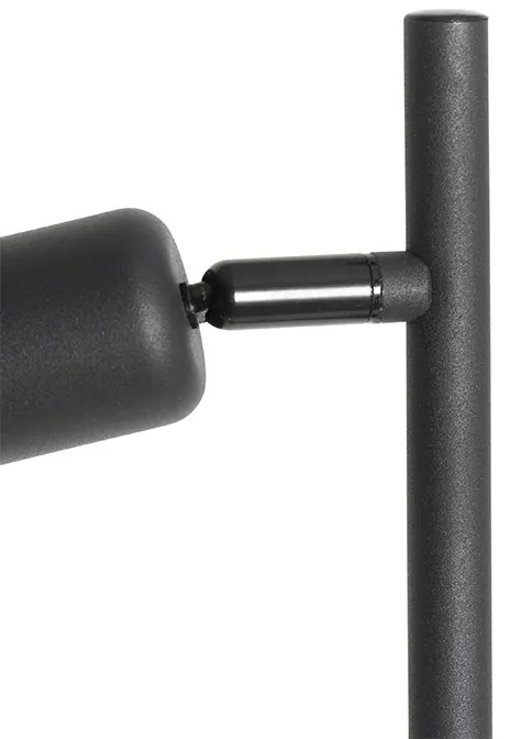 Design vloerlamp zwart met goud 3-lichts - Noud