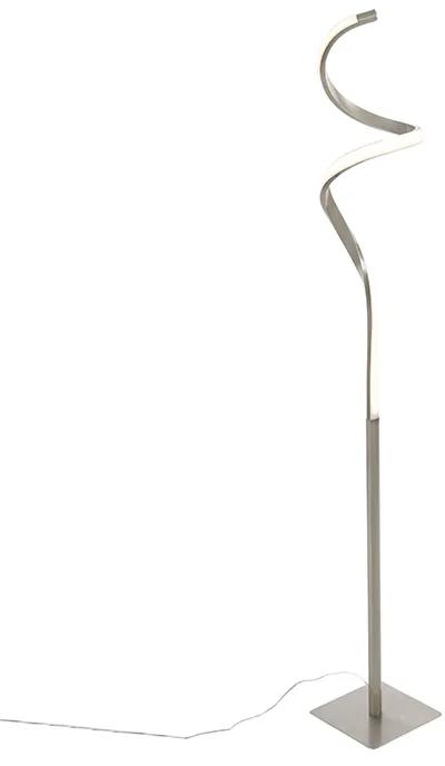 Design vloerlamp staal incl. LED met touch dimmer - Ruta Design Binnenverlichting Lamp