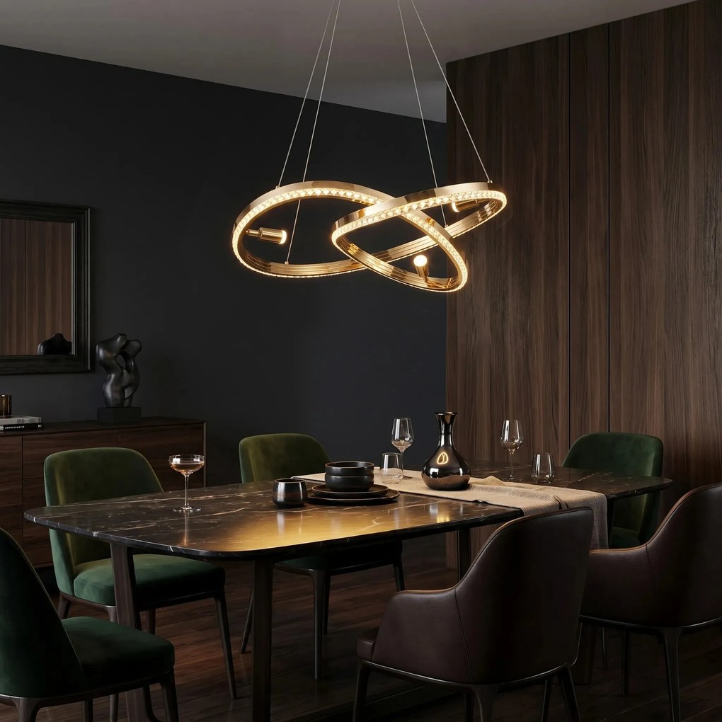 HANGENDE PLAFONDLAMP LED G158-CP GOLD
