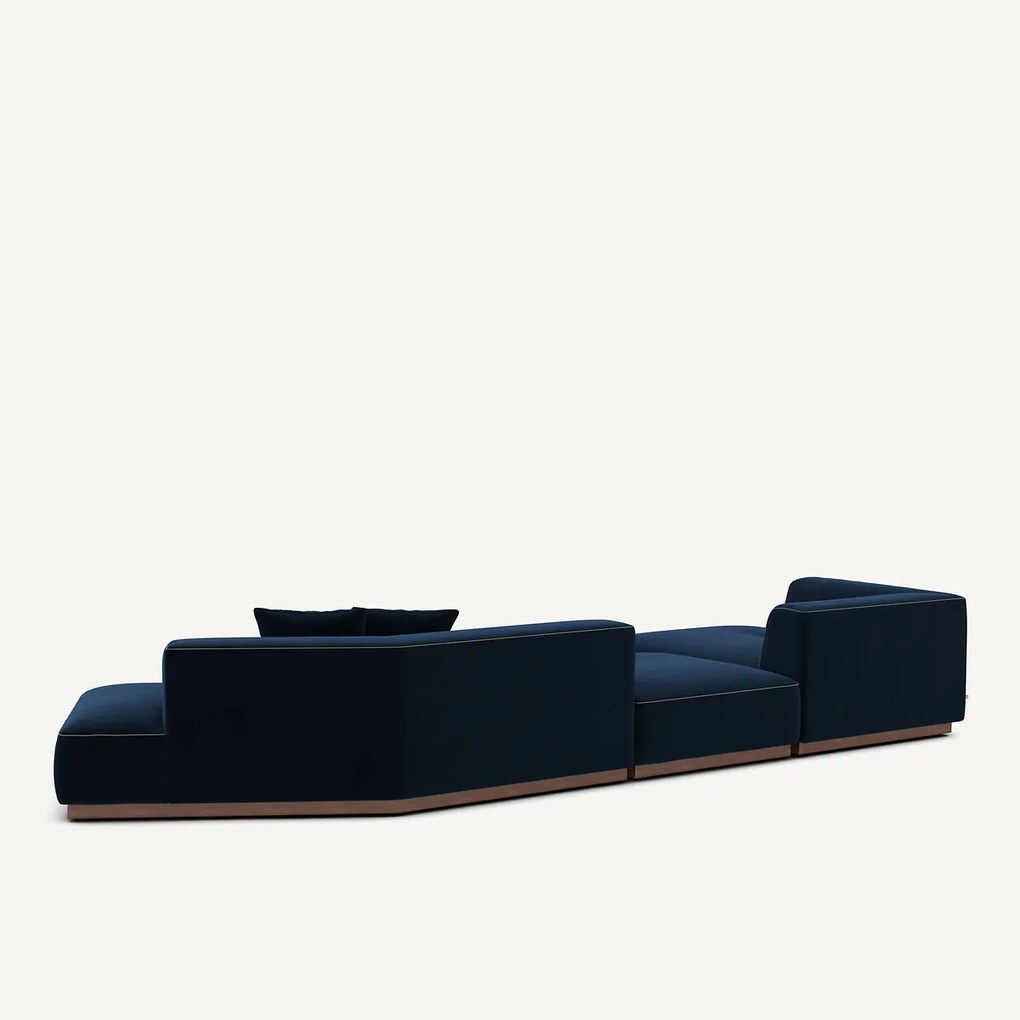 Open hoekbank links XL fluweel, Jacopo