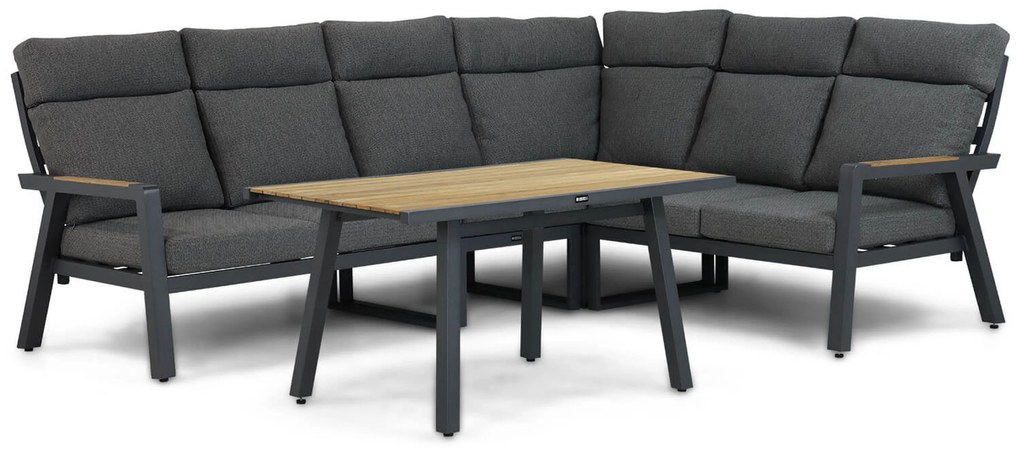 Hoek loungeset 6 personen Aluminium/teak Grijs Lifestyle Garden Furniture Marseille