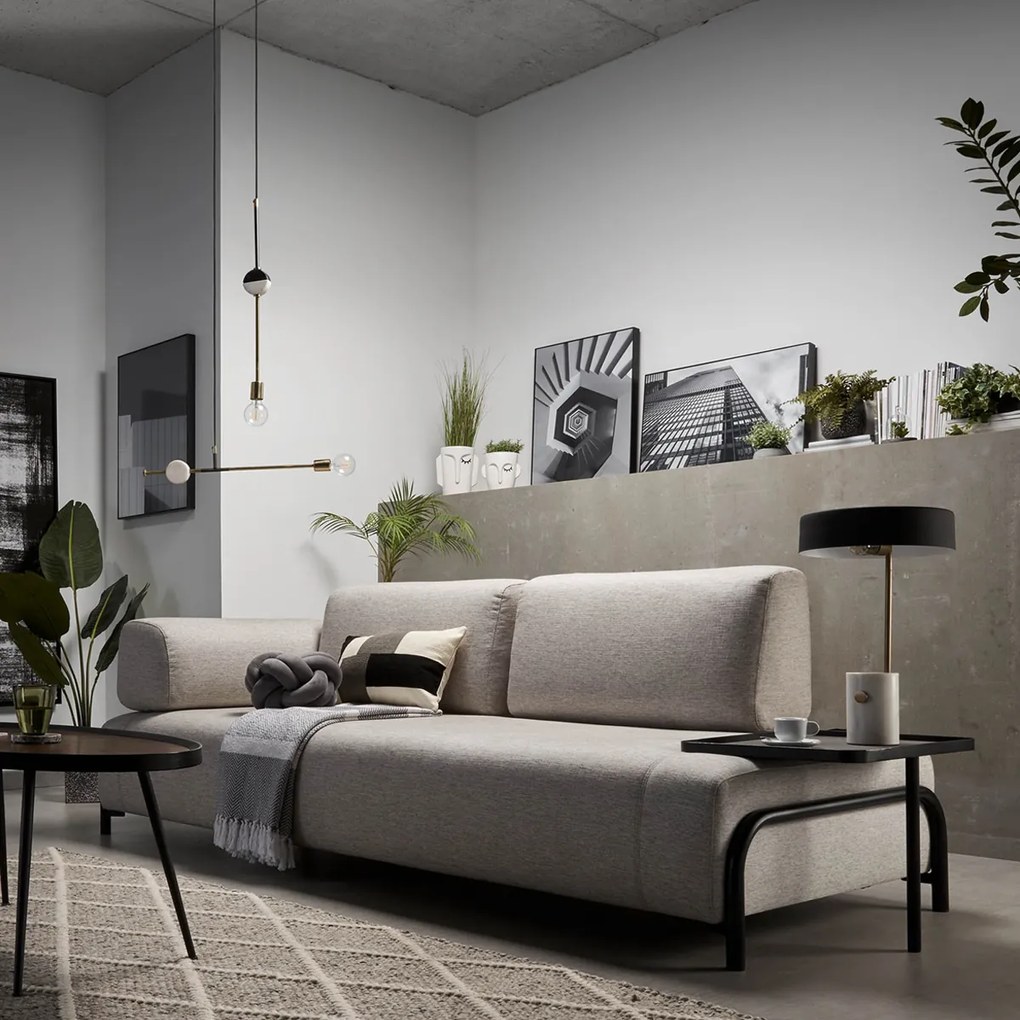 Kave Home Compo Design 3-zits Bank Met Tafeltje Beige