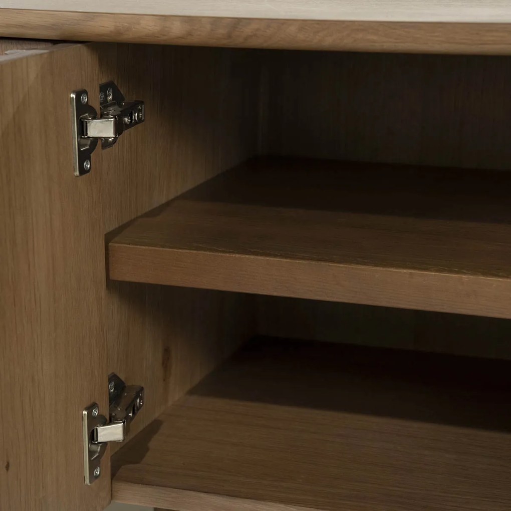 Eleonora Jake Modern Tv-meubel Eikenhout Bruin 264 Cm - 264x47x50cm.