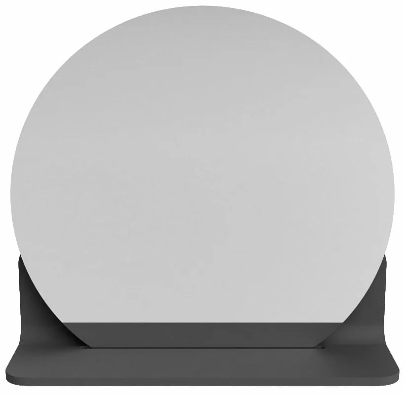 Mondiaz Spot spiegel rond Ø40cm met planchet dark grey