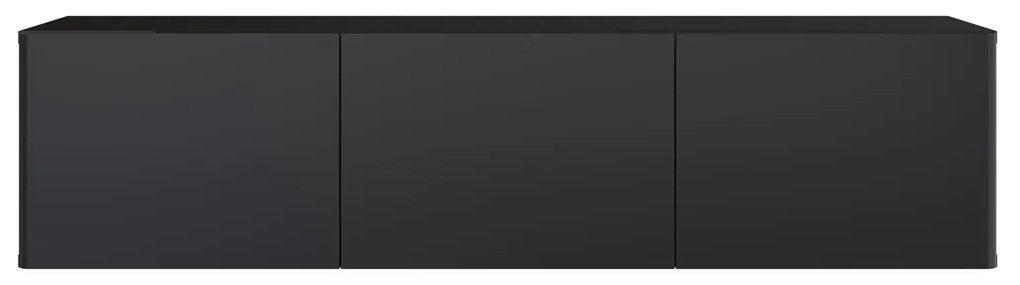 Hangend Tv-meubel Zwart 146 Cm - 146x35.5x35cm.
