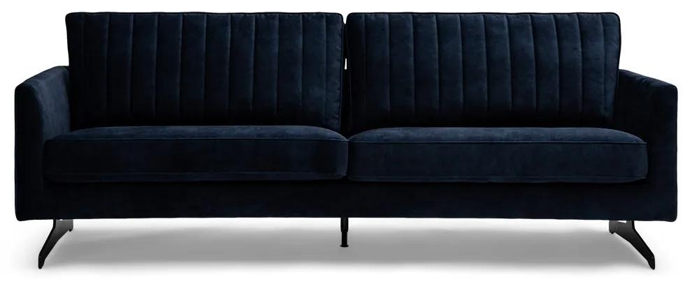 Rivièra Maison - The Camille Sofa 3 Seater, velvet, estate blue - Kleur: bruin