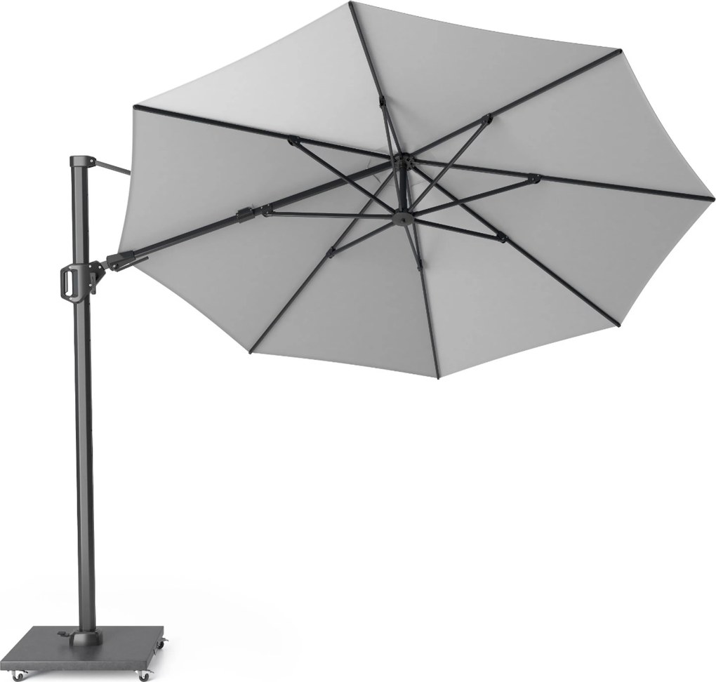Platinum Challenger zweefparasol 3.5m T2 (incl. voet + hoes) licht grijs
