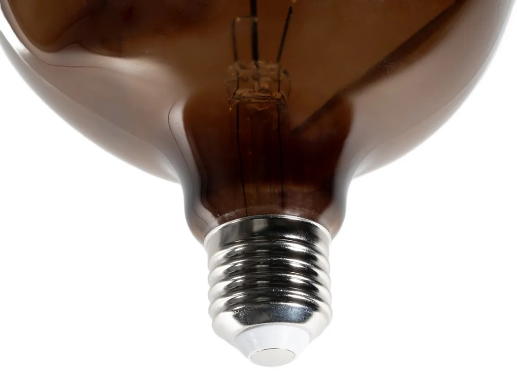 Set van 5 E27 dimbare LED lampen T125 bruin 4W 120 lm 1800K
