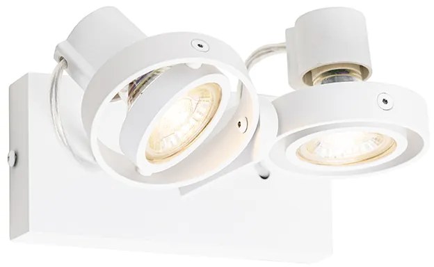 Moderne plafondSpot / Opbouwspot / Plafondspot wit 2-lichts GU10 50mm - Master Modern GU10 Binnenverlichting Lamp