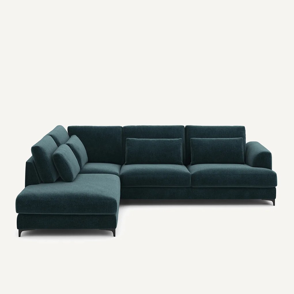 Hoekslaapbank links fluweel chenille, Marsile