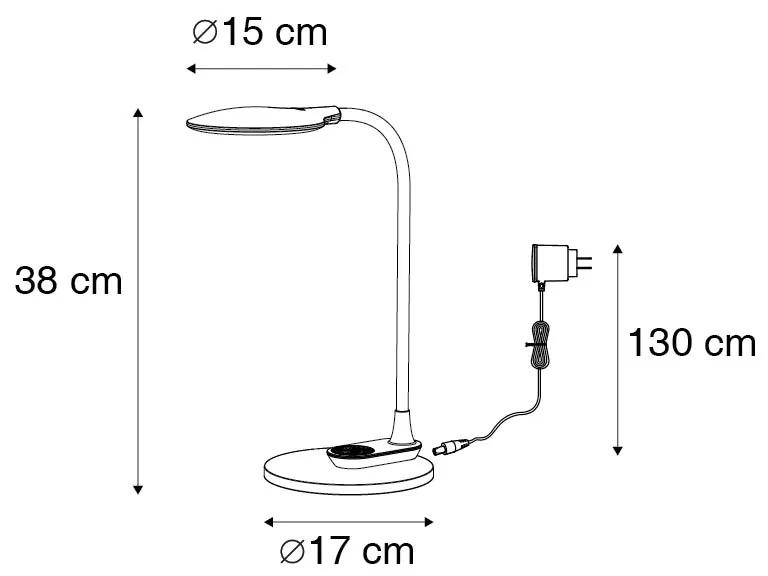 Tafel- en wandlamp zwart incl. LED met touch dimmer- Joni Design Binnenverlichting Lamp