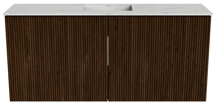Mondiaz Joya DLux 90cm toiletmeubel walnut met wastafel faye midden 1 kraangat opalo