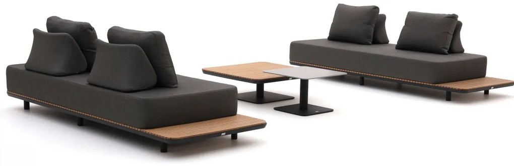 + 10% kassakorting | Stoel-bank loungeset Bellagio  | 4 personen | Loungeset Grijs | Aluminium | Kees Smit Tuinmeubelen