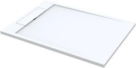 Douchebak Decent Rechthoek 140x90x4.5cm Solid Surface Mat Wit