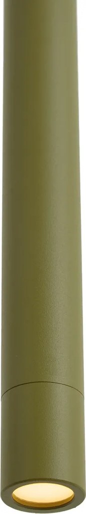 Moderne hanglamp groen met ingebouwde plafondplaat - Chuba