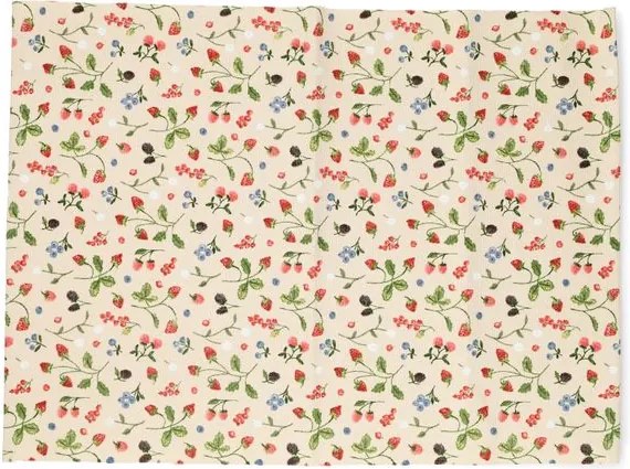 Placemat, GOTS bio-katoen, rood fruit, 35 x 50 cm