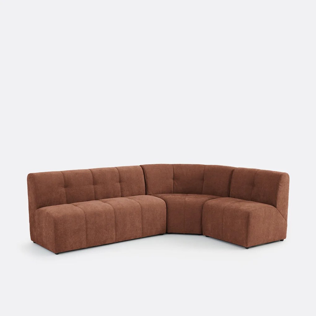 1-zits modulaire hoektafel fauteuil van fijn chenille, ANETA