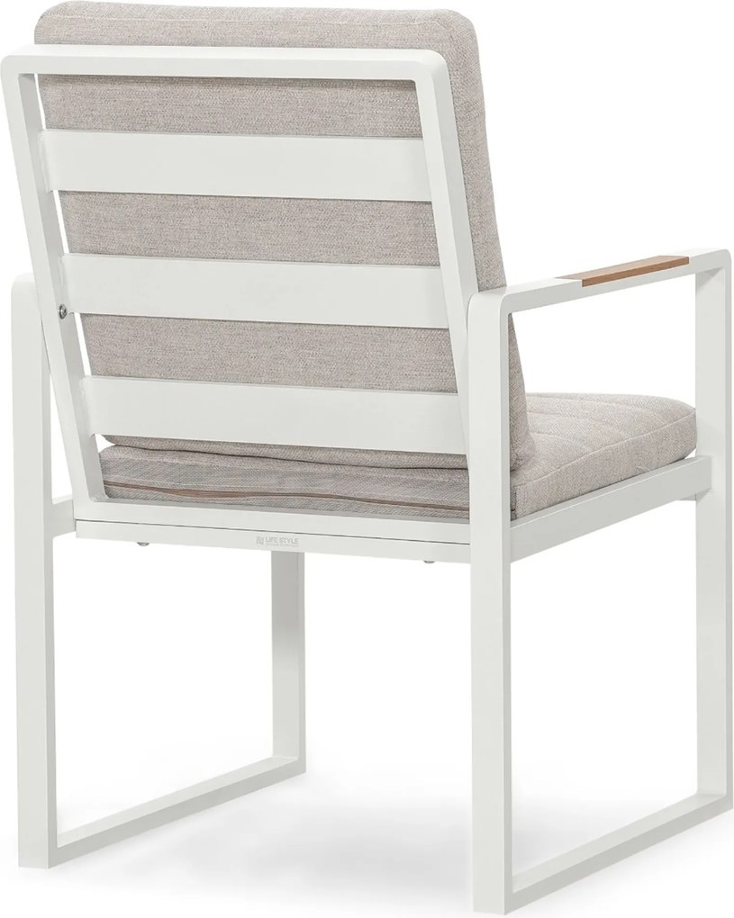 Tuinset 4 personen 200 cm Aluminium Wit Lifestyle Garden Furniture Alessio/Bradford