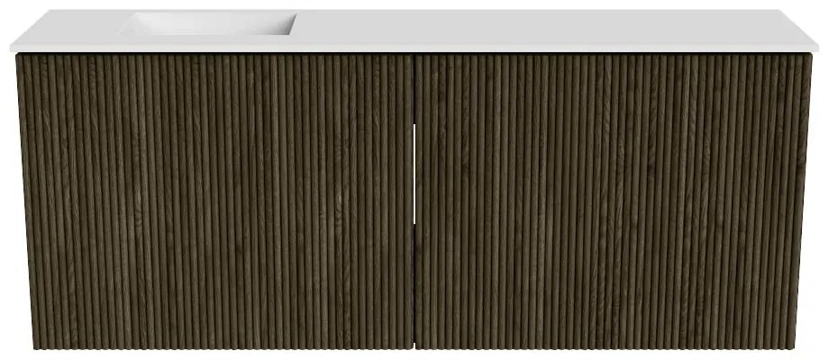 Mondiaz Joya 100cm toiletmeubel shadow met wastafel faye links zonder kraangat talc