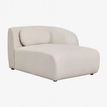 Rechts Chaise Longue Module Voor Modulaire Bank In Chenille Coquette Chenille Crèmebeige - Sklum