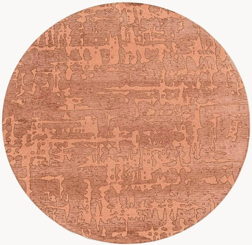 Rond jacquard in- & outdoor vloerkleed Baobab, wasbaar