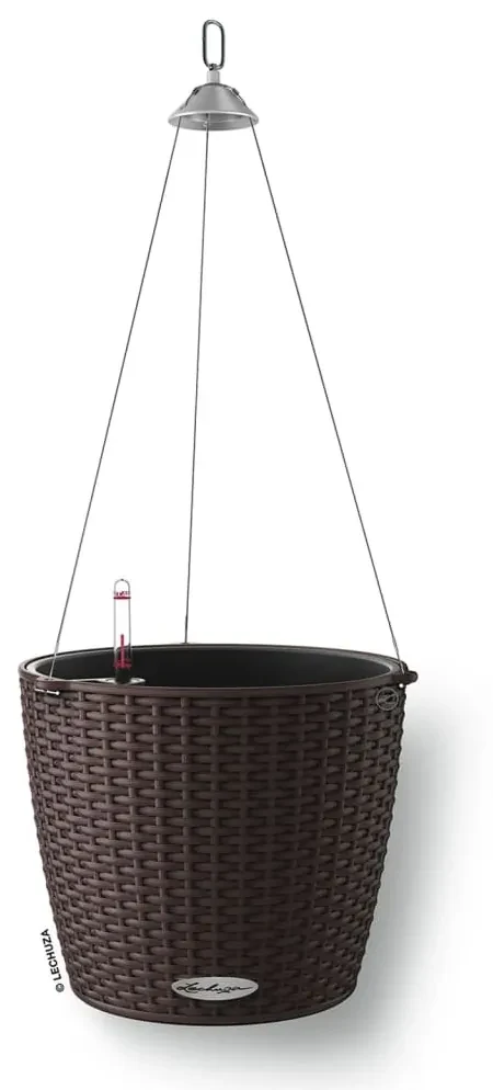 LECHUZA Hangplantenbak NIDO Cottage 28 ALL-IN-ONE mokkakleurig