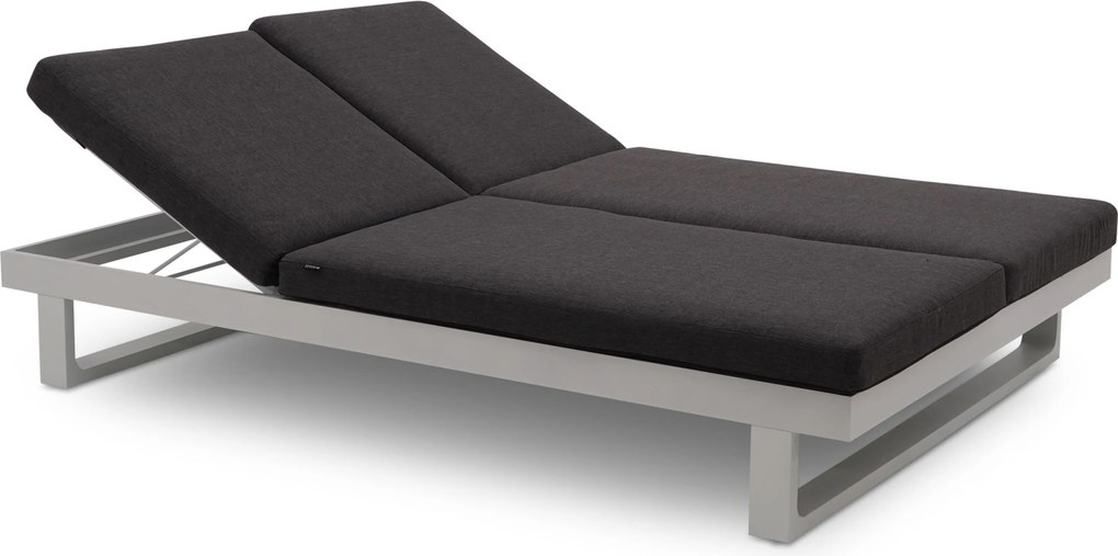 Lifestyle Garden Furniture Massimo Ligbed Met Kussen Wit/carbon Aluminium Wit