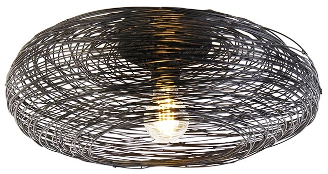 Design plafondlamp zwart ovaal - Sarella