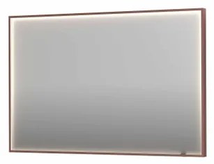 INK SP19 spiegel - 120x4x80cm rechthoek in stalen kader incl dir LED - verwarming - color changing - dimbaar en schakelaar - geborsteld koper 8409079