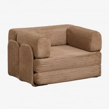 Vacuumverpakte Fluwelen Slaapfauteuil Kyoto Corduroy Kameelbruin - Sklum