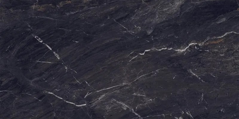 Mexen Sintra Black geglazuurde gres gerectificeerd G1, vloer- en wandtegel 120 x 60 cm, hoge glans - TL204-120-060-00