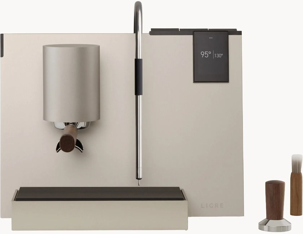 Espresso machine youn silver-beige, walnut