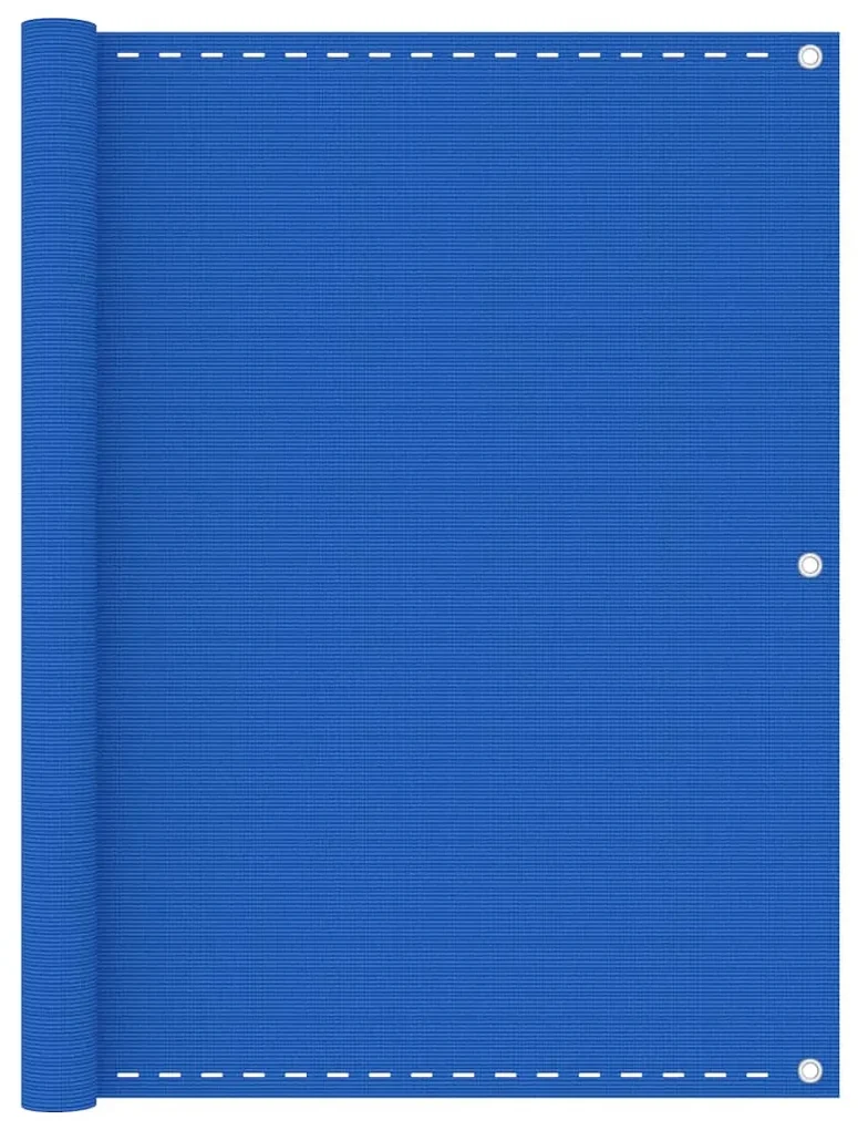 vidaXL Balkonscherm 120x400 cm HDPE blauw