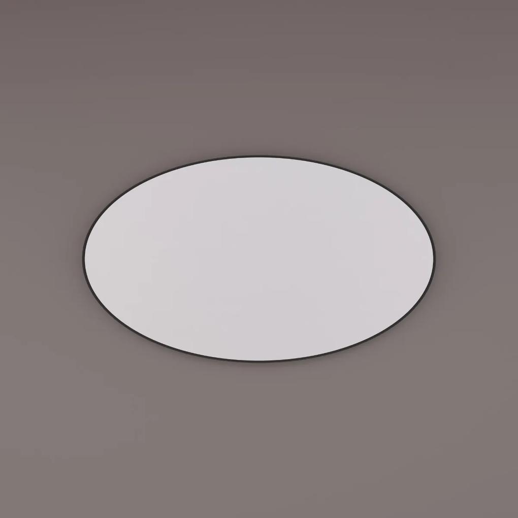 Hipp Design 8500 ovale spiegel matzwart 120x60cm