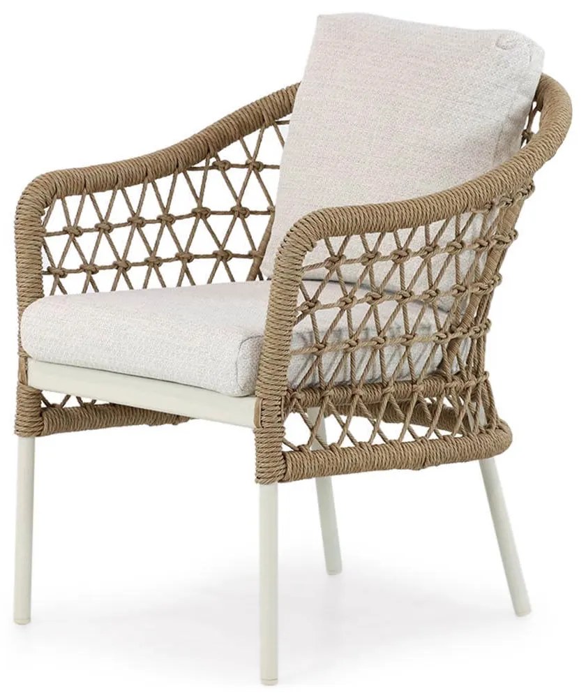 Tuinset 6 personen 225 cm Aluminium/wicker Taupe Coco Bali/Almeria